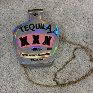 Tequila Silver Iridescent Shoulder Bag